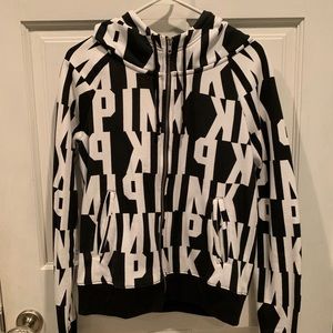 VS Pink Full zip Cowl neck hoodie